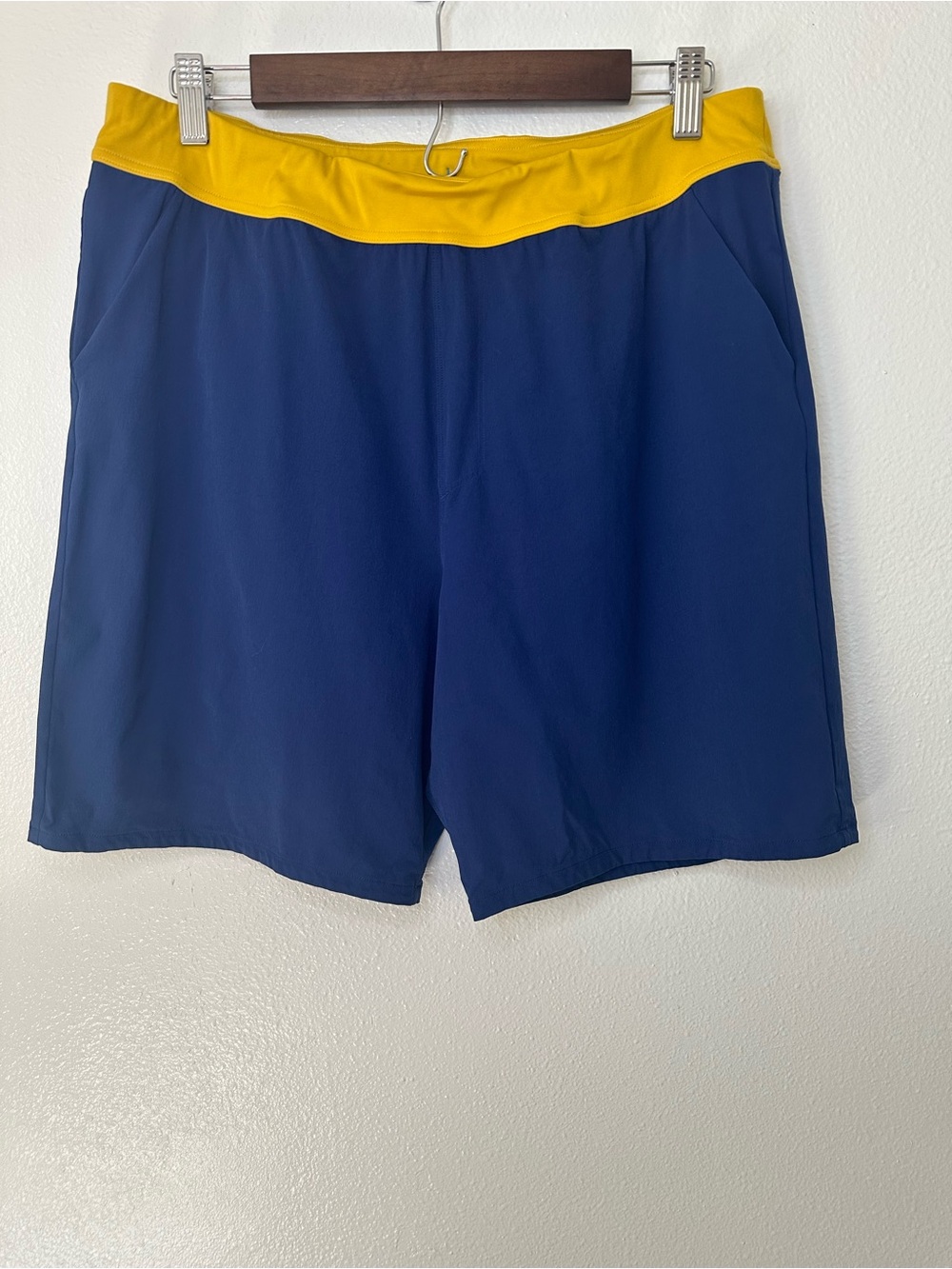 Cotopaxi Navy and Yellow Performance Shorts